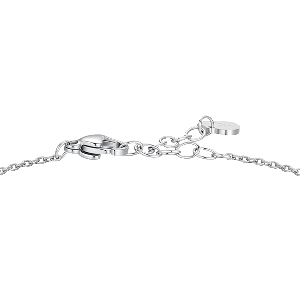 PULSERA DE MUJER EN ACERO CON CORAZONES Y CIRCONITAS BLANCAS - Imagen 6