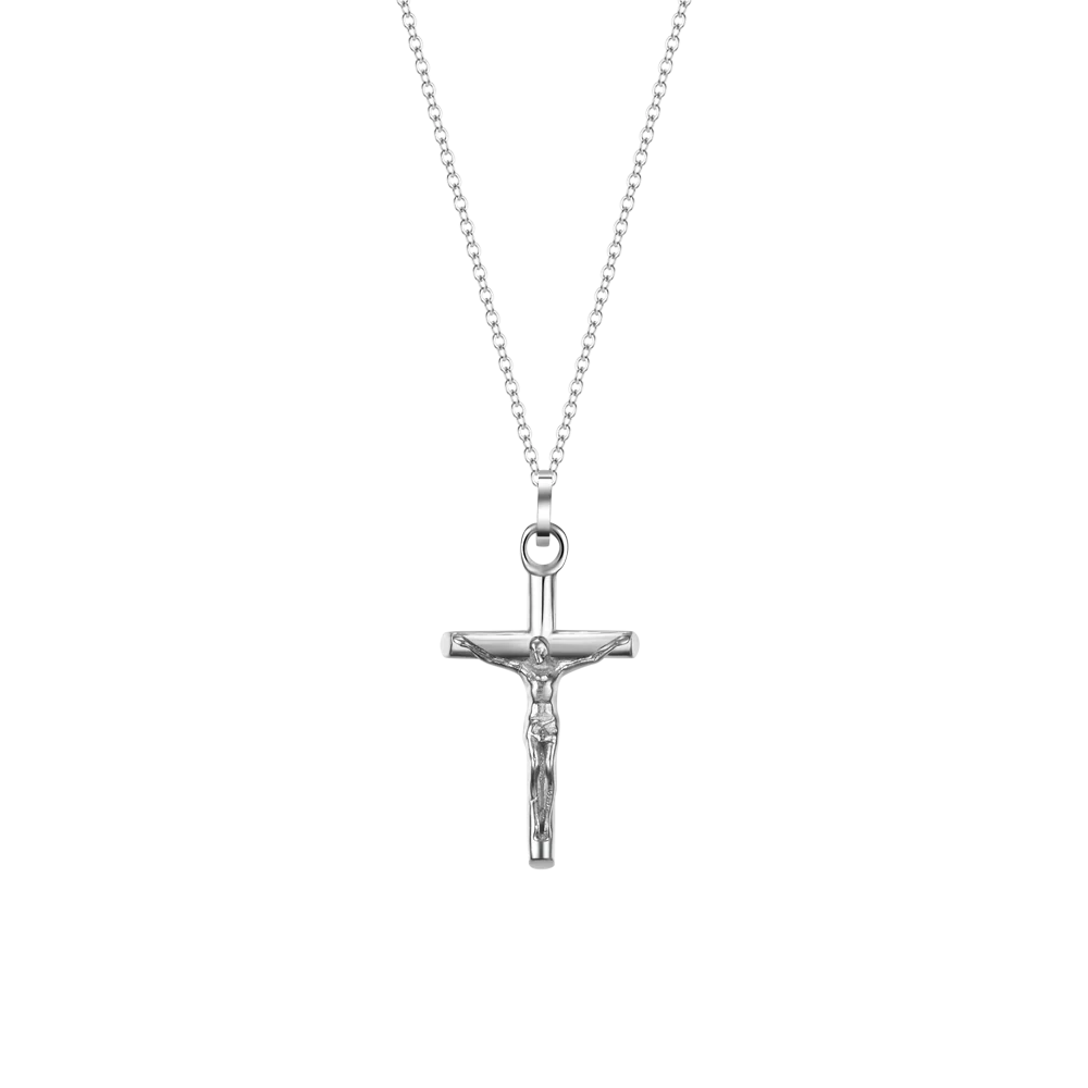 CADENA DE ACERO PARA HOMBRE CON CRUCIFIJO