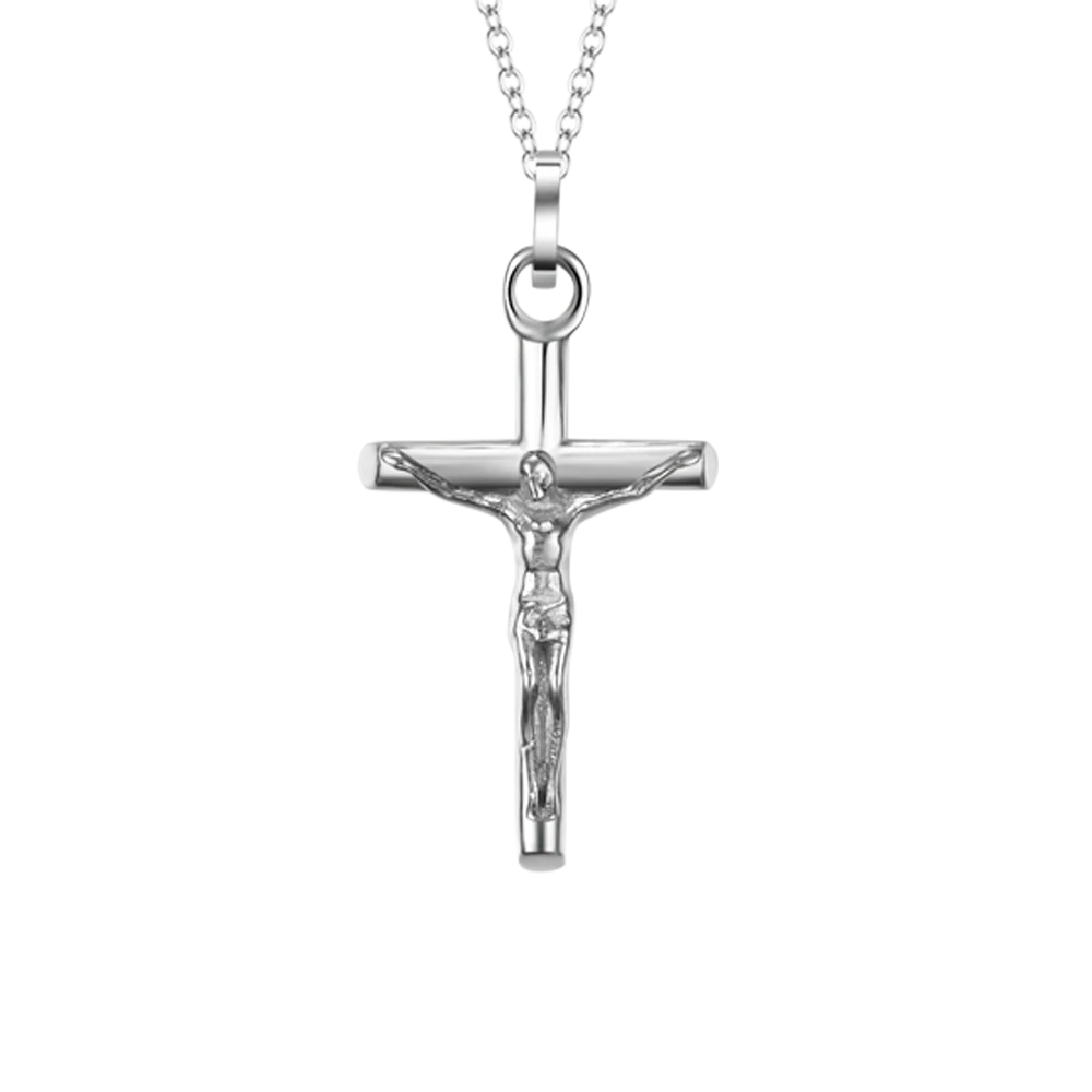 CADENA DE ACERO PARA HOMBRE CON CRUCIFIJO - Imagen 4