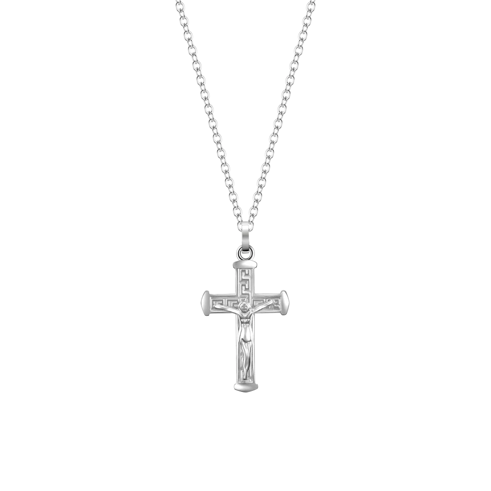 CADENA DE ACERO PARA HOMBRE CON CRUCIFIJO