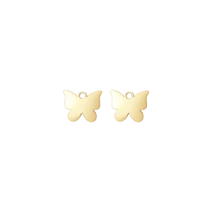 COLGANTE DE ACERO DORADO EN FORMA DE MARIPOSA