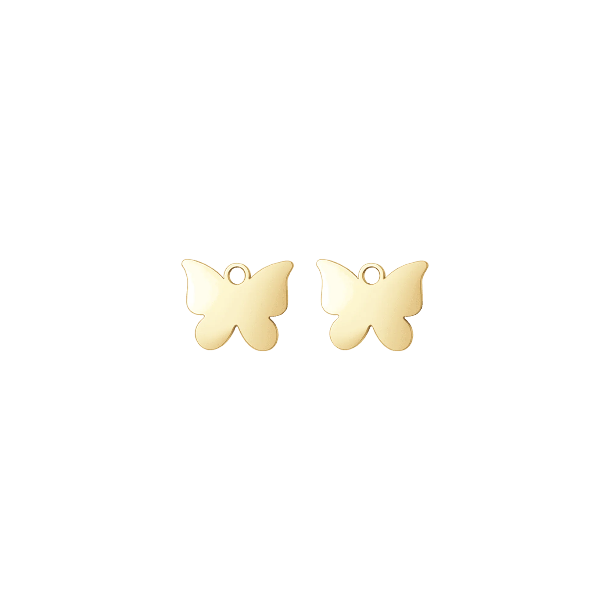 COLGANTE DE ACERO DORADO EN FORMA DE MARIPOSA