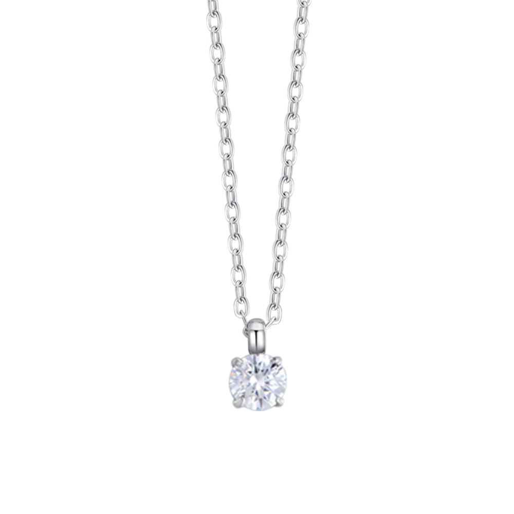 CADENA DE ACERO PARA MUJER CON CRISTAL BLANCO - Imagen 4