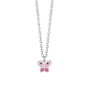 CADENA DE ACERO PARA NIÑA CON MARIPOSA