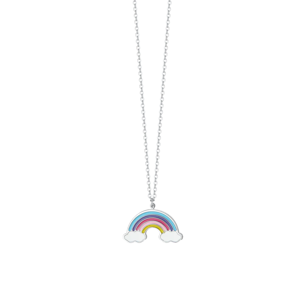 CADENA DE ACERO PARA NIÑA CON ARCOÍRIS